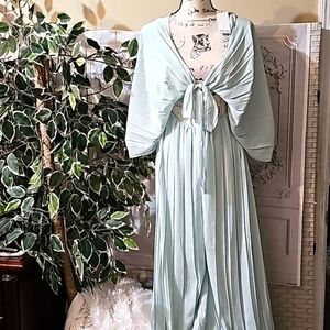 Andrea Iyamah Thero Mint Green Cutout Jumpsuit XS